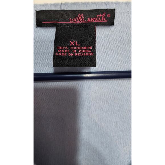 Willie Smith Cashmere Blue V Neck Sweater - Picture 6 of 6